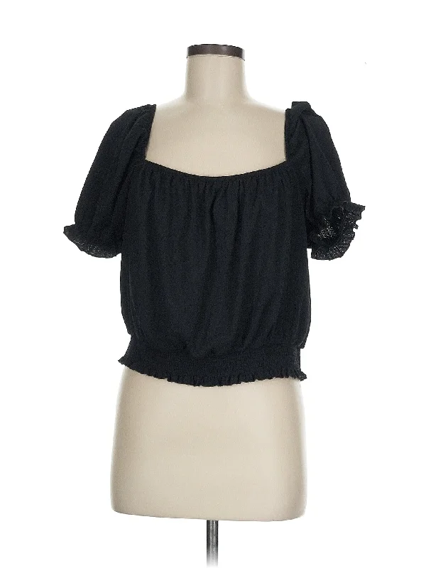 Short Sleeve Top Plush Hoodie Sweatshirt