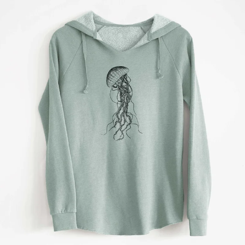 Black Sea Nettle Jellyfish - Chrysaora achlyos - Cali Wave Hooded Sweatshirt Printed Sweatshirt Hoodie