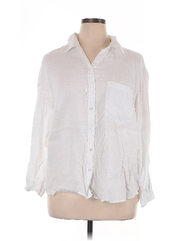 3/4 Sleeve Button Down Shirt Oversized Hoodies for Women