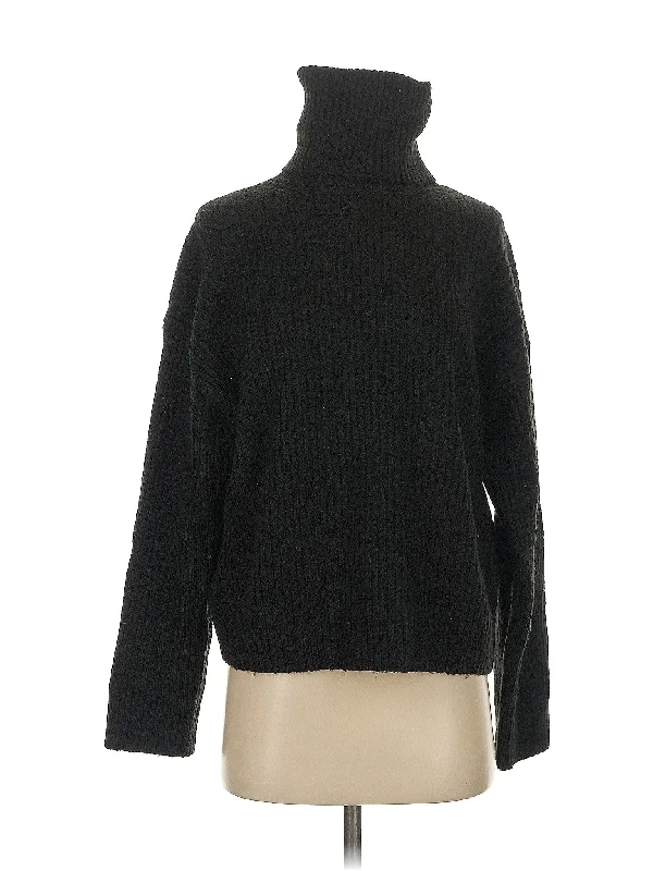 Turtleneck Sweater Casual Hoodie Sweatshirt Look