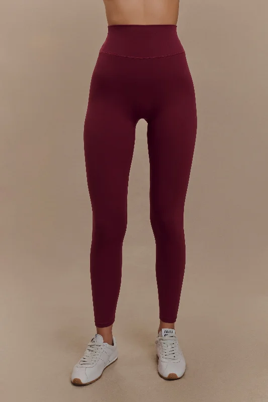 Callie Active Leggings - Burgundy Relaxed Fit Hoodie