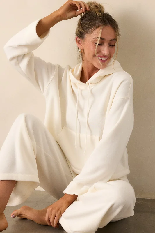 Z Supply Lift Off Sea Salt Ivory Hoodie Relaxed Sweatshirt Look