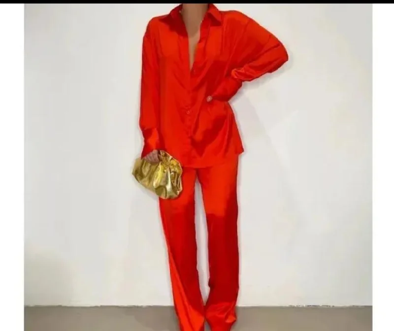 Women's Fashionable Loose-fit Multi-colored Corduroy Casual Suit M 18556