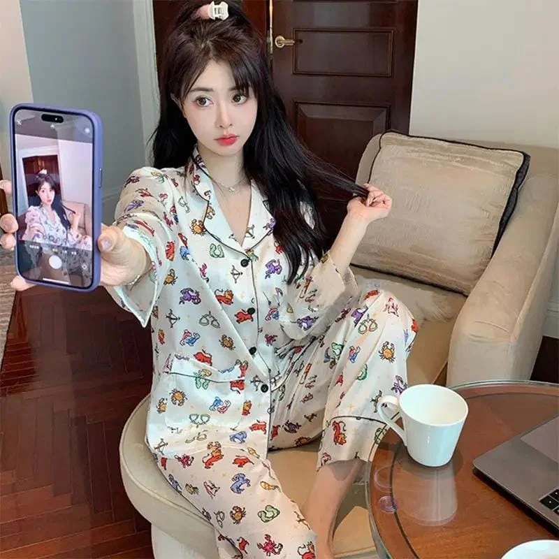 Pajama Women Spring Autumn Sleepwear XL X4880061
