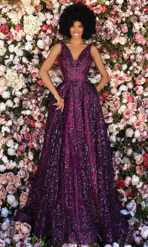Clarisse 800309 - Swirling Beaded Ballgown