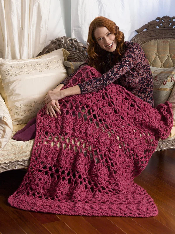 Lacy Eyelets Afghan Pattern (Crochet)