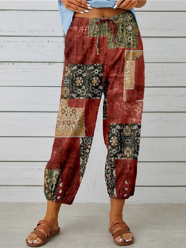 Summer Shorts Flower Printed Wide Leg Trouser M S5015108