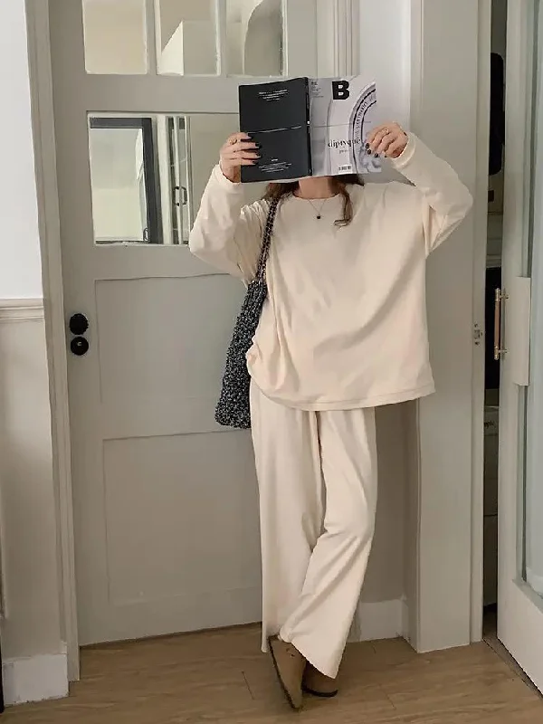 Women's Round Neck Pajamas Set L X2154895