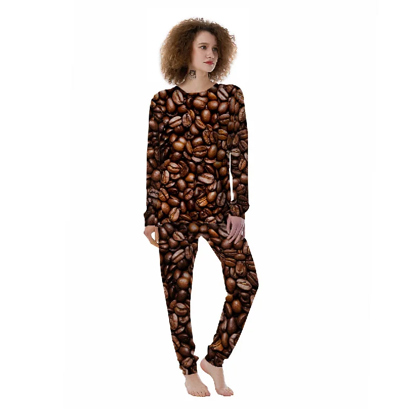 Coffee Beans Print Women's Pajamas Sexy pajama sets