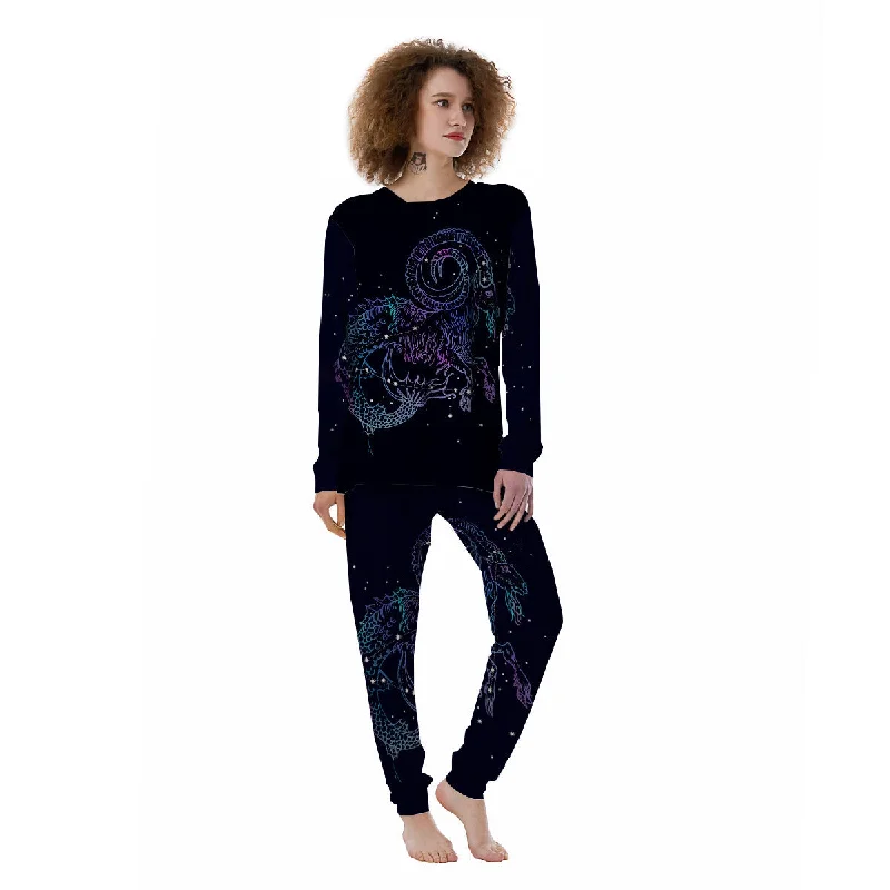 Constellation Capricorn Print Women's Pajamas Maternity pajama sets
