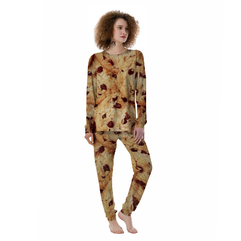Cookie Chocolate Chip Print Women's Pajamas Personalized pajama sets