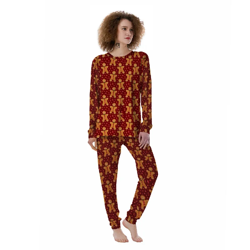 Cookies Christmas Print Pattern Women's Pajamas Best pajama sets for elderly women