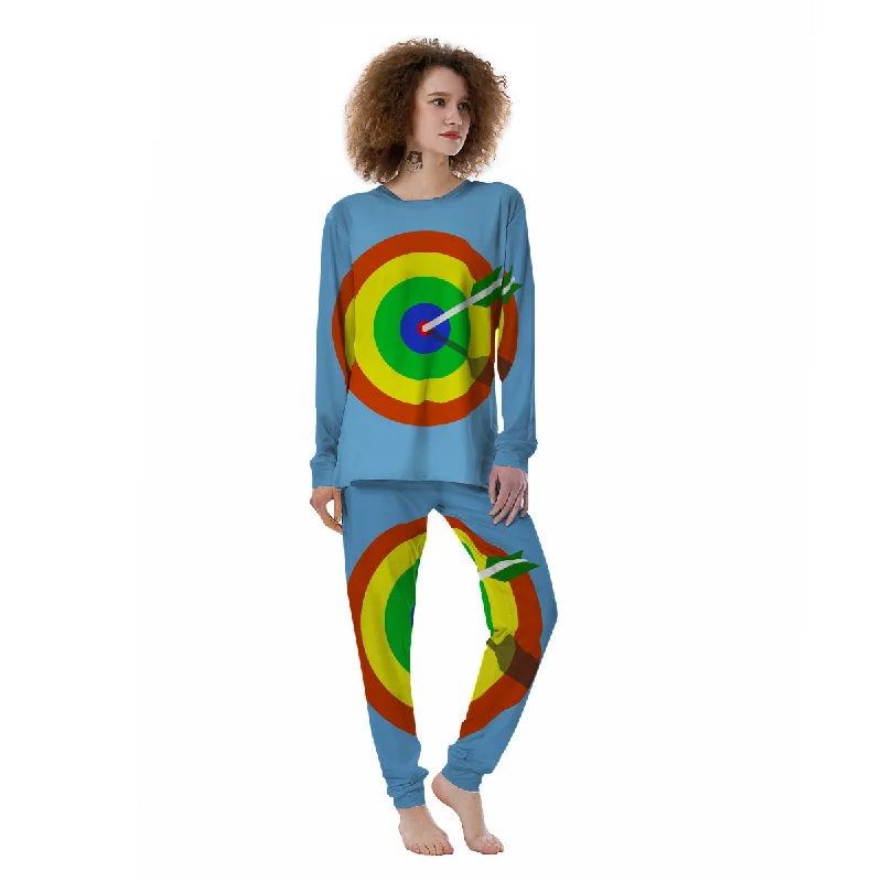 Dartboard And Colorful Darts Print Women's Pajamas Winter pajama sets