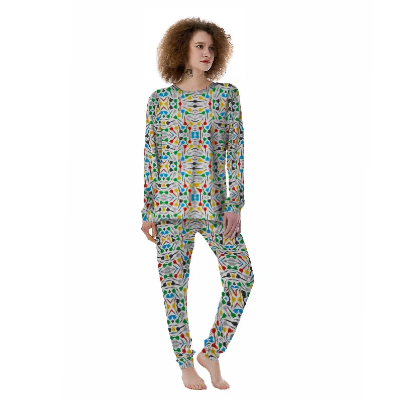 Darts Colorful Print Pattern Women's Pajamas Unisex pajama sets