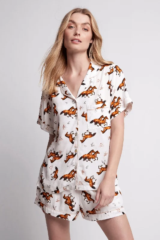 Short Pyjama Set - Mojo Horse Velvet pajama sets