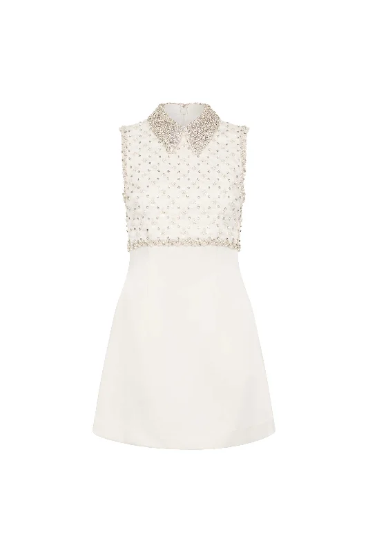Delaney Embellished Mini Dress Ruffled mini dresses