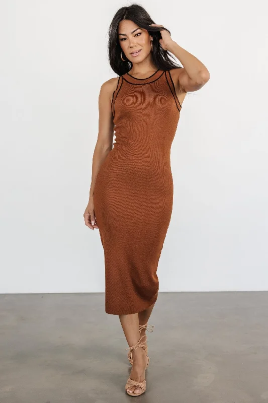 Tove Knit Tank Midi Dress | Copper Fashion-forward midi dresses