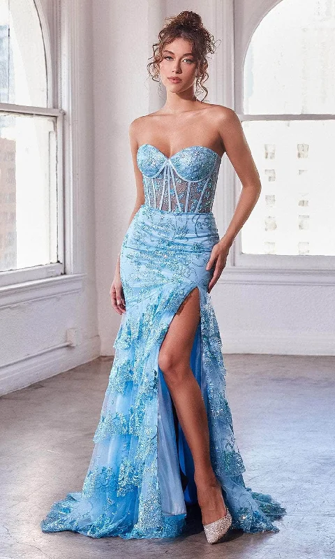 Cinderella Divine KV1095 - Trumpet Prom Gown with Sweetheart and Ruffled Skirt Silk party dresses Cinderella Divine KV1095 - Trumpet Prom Gown with Sweetheart and Ruffled Skirt Silk party dresses