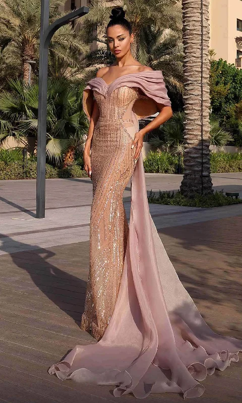 MNM Couture K4138 - Cascading Beaded Evening Dress Bodycon party dresses