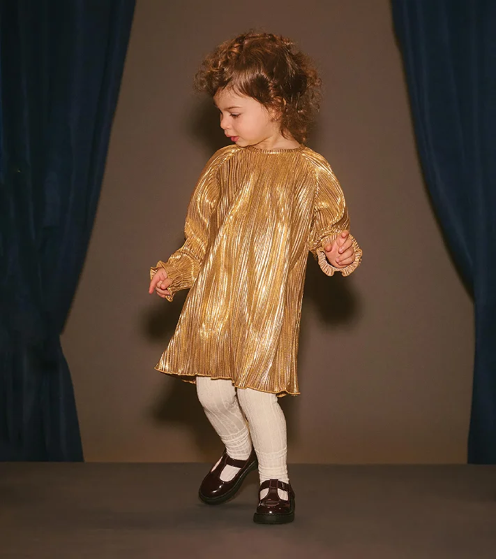Baby & Toddler Gold Metallic Special Dress Bold pattern unclassified dresses
