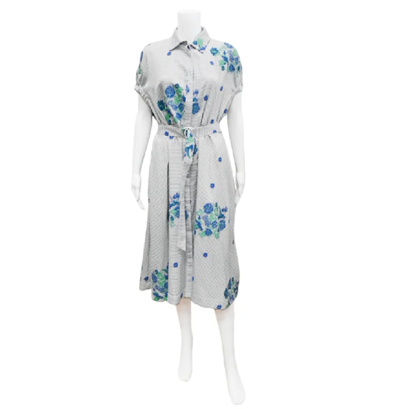 Blue Rose Gingham Dress Designer unclassified dresses