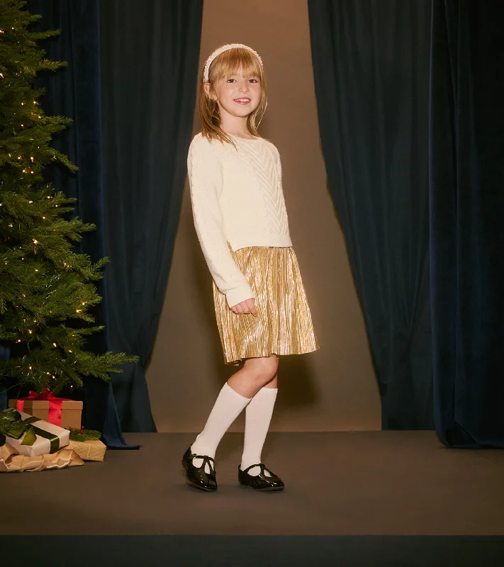 Girls Holiday Mixed Media Dress Smocked unclassified dresses