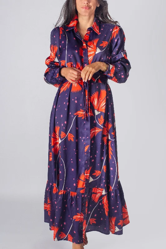 LEXI DRESS in NAVY/RED Long unclassified dresses