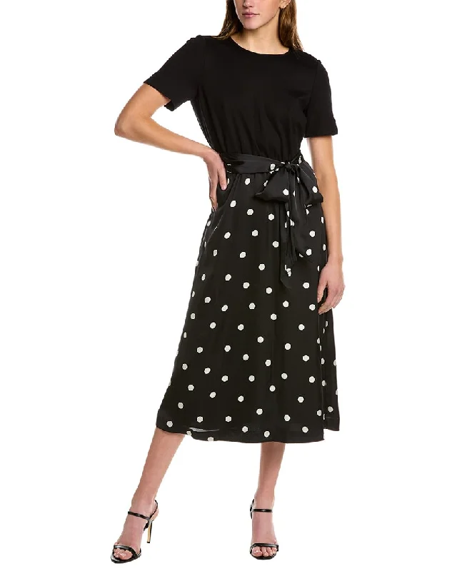 Anne Klein Tie-Waist Midi Dress Lace-up Midi Skirt