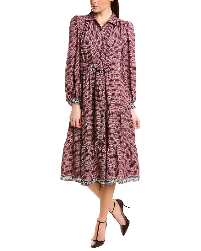 Max Studio Tiered Midi Shirtdress Midi Skirt Trend