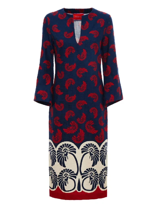 The Kaftan In Pigmy Palmetto Placée Lace Detail Dress