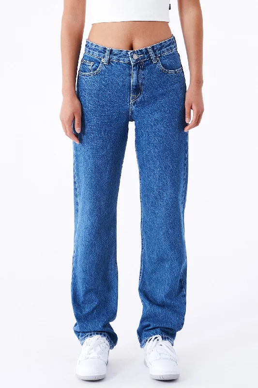 DR DENIM Arch Jeans Pebble Mid Stone High-Waisted Denim Skirt